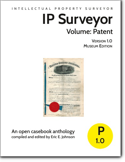 Patent volume book cover