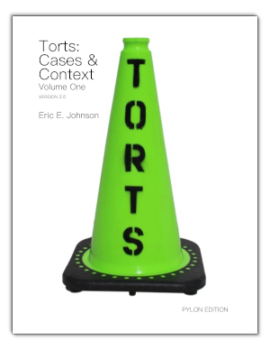 book cover showing with clean safety cone stenciled with TORTS